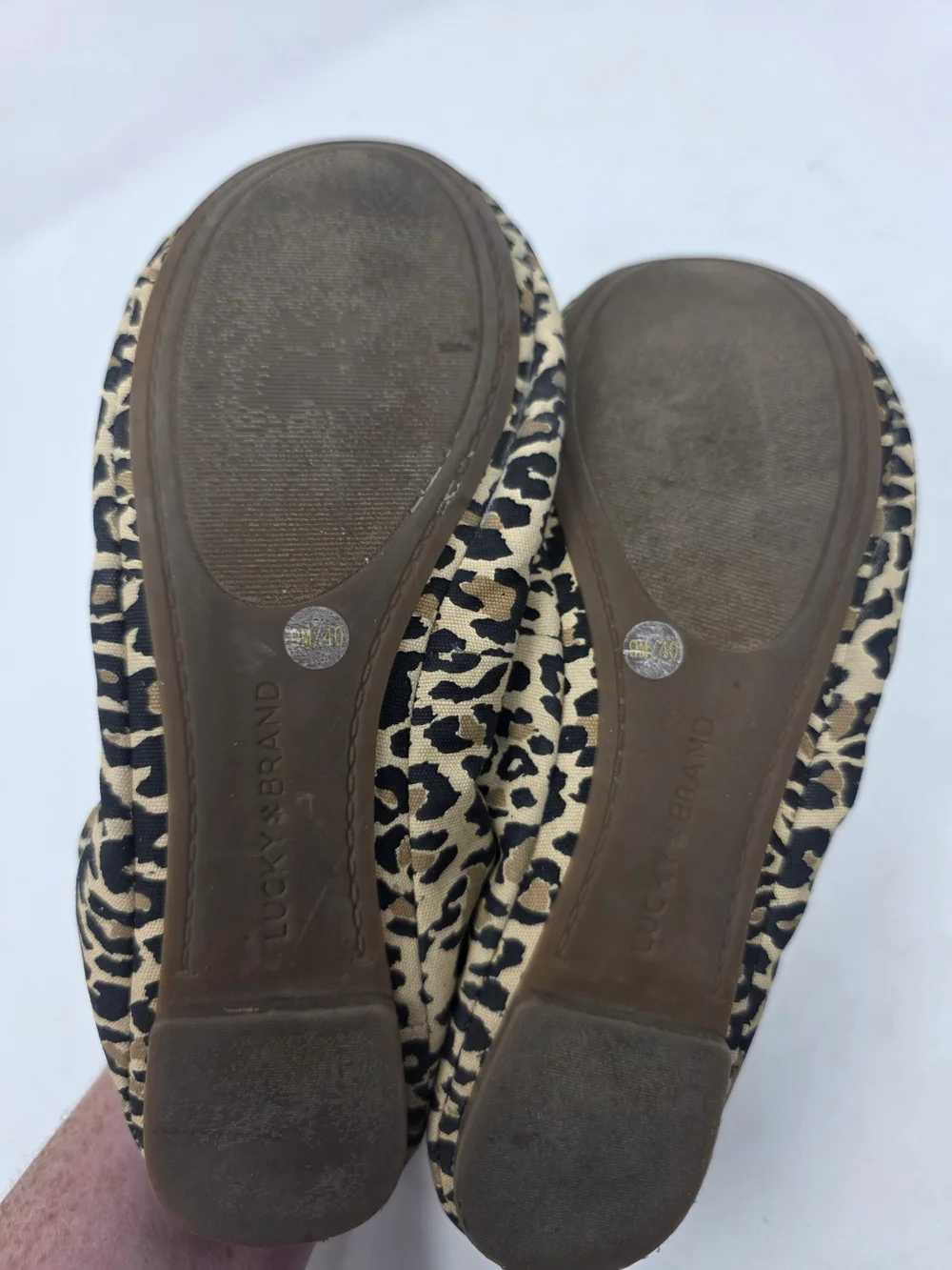 Lucky Brand Leopard Print Ballet Flats Women’s 9/40 Animal Print Slip On Shoe